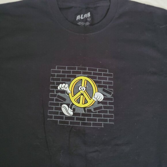 A-Lab Men's Break Down The Walls Short Sleeve T-Shirt Black Size Large - Picture 8 of 11